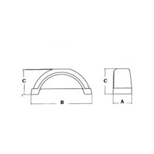 7.5"X 24" FENDER N / STEP WHITE PLASTIC