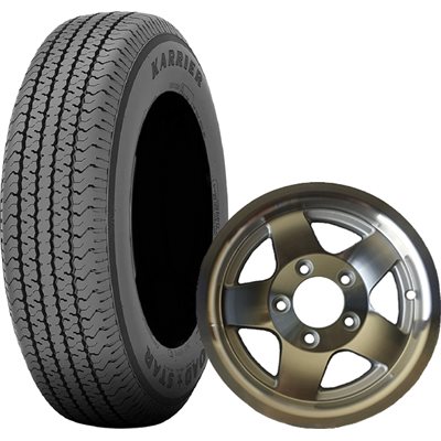 ASS.225 / 75-R15 6PR 5T / 4.5" ALUM STAR KENDA