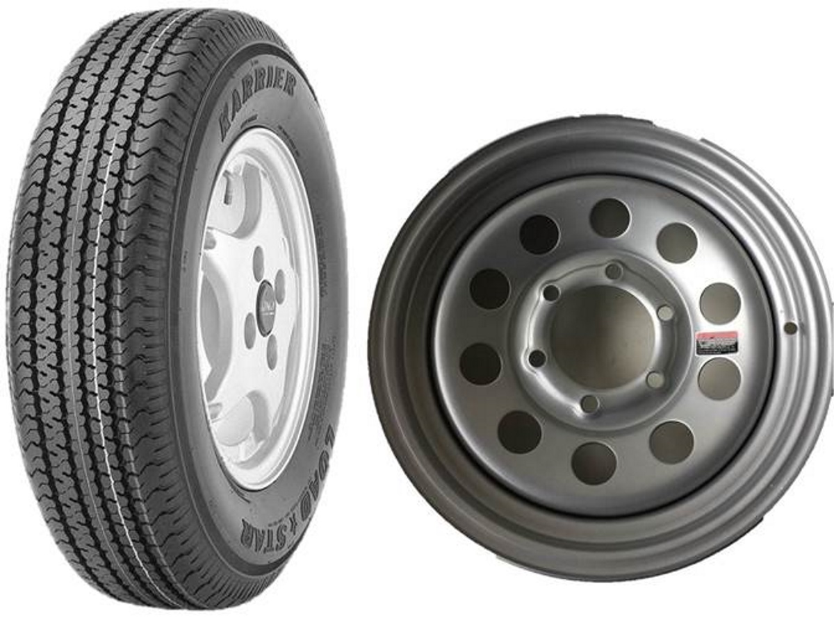 ASSY.235 / 80-R16 10PR 6H / 5.5" SILVER MOD KENDA