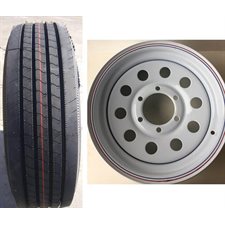 ASSY.225 / 75-R15 12PR 6H / 5.5" WHITE MOD ALL STEEL FREEDOM